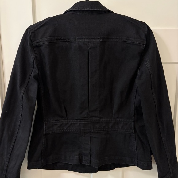 Lauren Jeans Co. Ralph Lauren Women's Black Denim Field Utility Jacket Size M - Picture 5 of 10